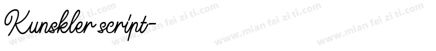 Kunskler script字体转换